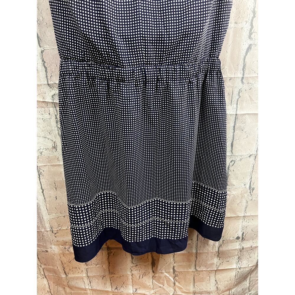 Ann Klein Womens Polka Dot Pleaded Midi Dress Size 12 100% Polyester - Picture 9 of 16